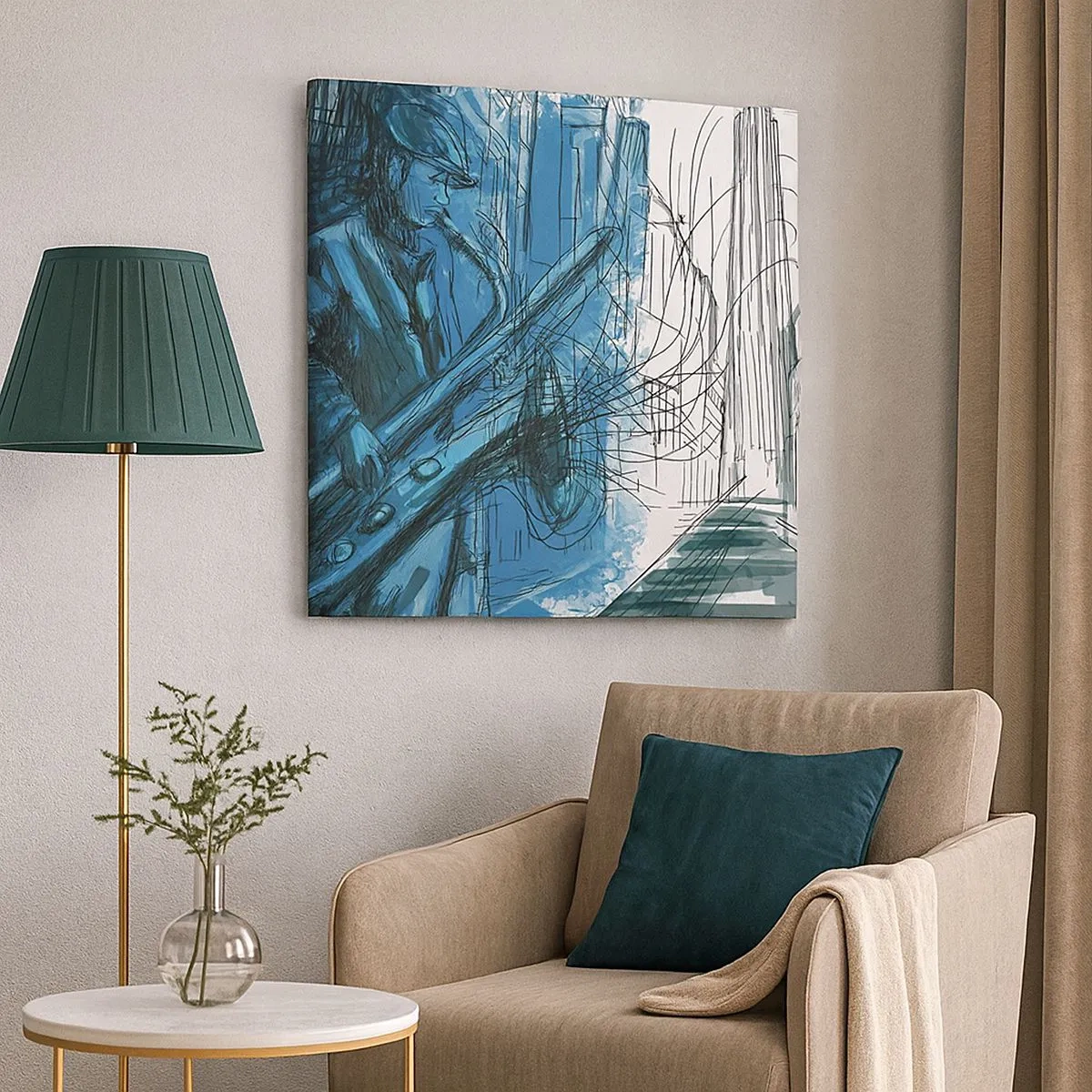 Schilderen op canvas - Stedelijke Rapsodie - 30x30 cm