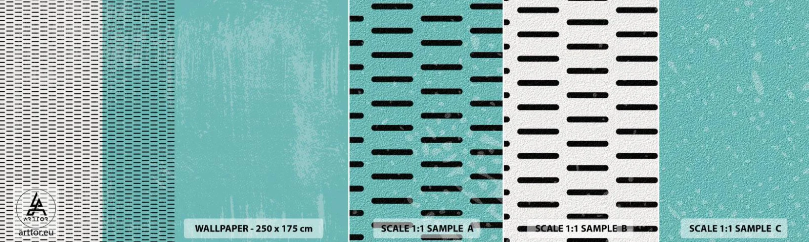 Fotobehang Monster Zelfklevend Deluxe Sticker - Een uitgebalanceerde compositie - Abstractie, Grafisch, Deel - 100x30 cm