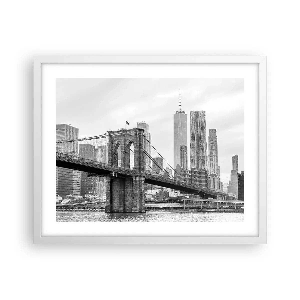 Poster in een witte lijst - New Yorkse sfeer - 50x40 cm