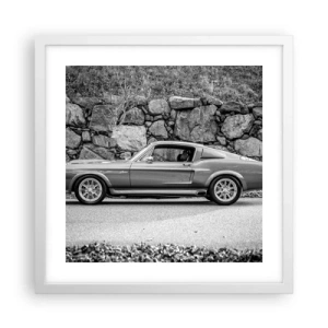 Poster in een witte lijst - De legende van de jaren 60 - 40x40 cm