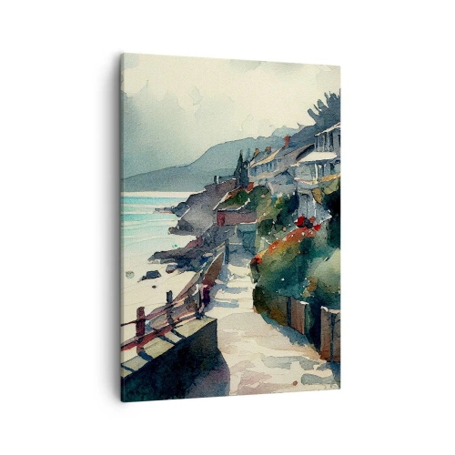 Schilderen op canvas - Mediterrane stad - 50x70 cm