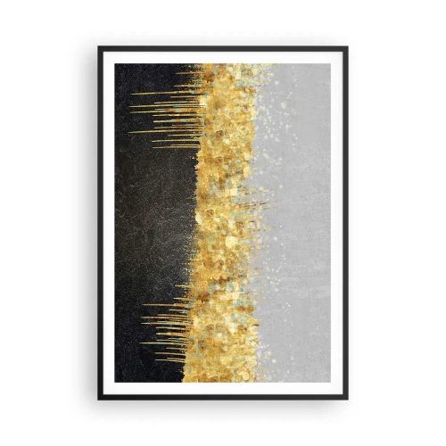 Poster in een zwarte lijst - Naar binnen en naar boven - 70x100 cm