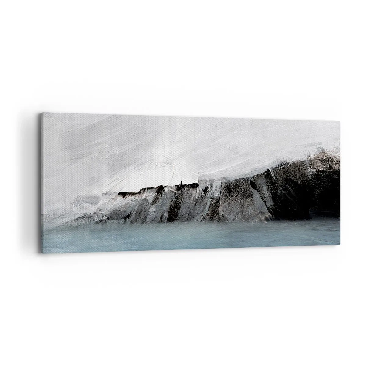 Schilderen op canvas - Water – aarde: botsing der elementen - 120x50 cm
