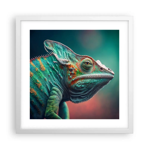 Poster in een witte lijst - Jij ziet mij? Niet goed… - 40x40 cm