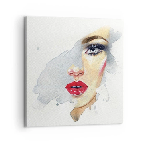 Schilderen op canvas - Weerspiegeld in een druppel water - 60x60 cm