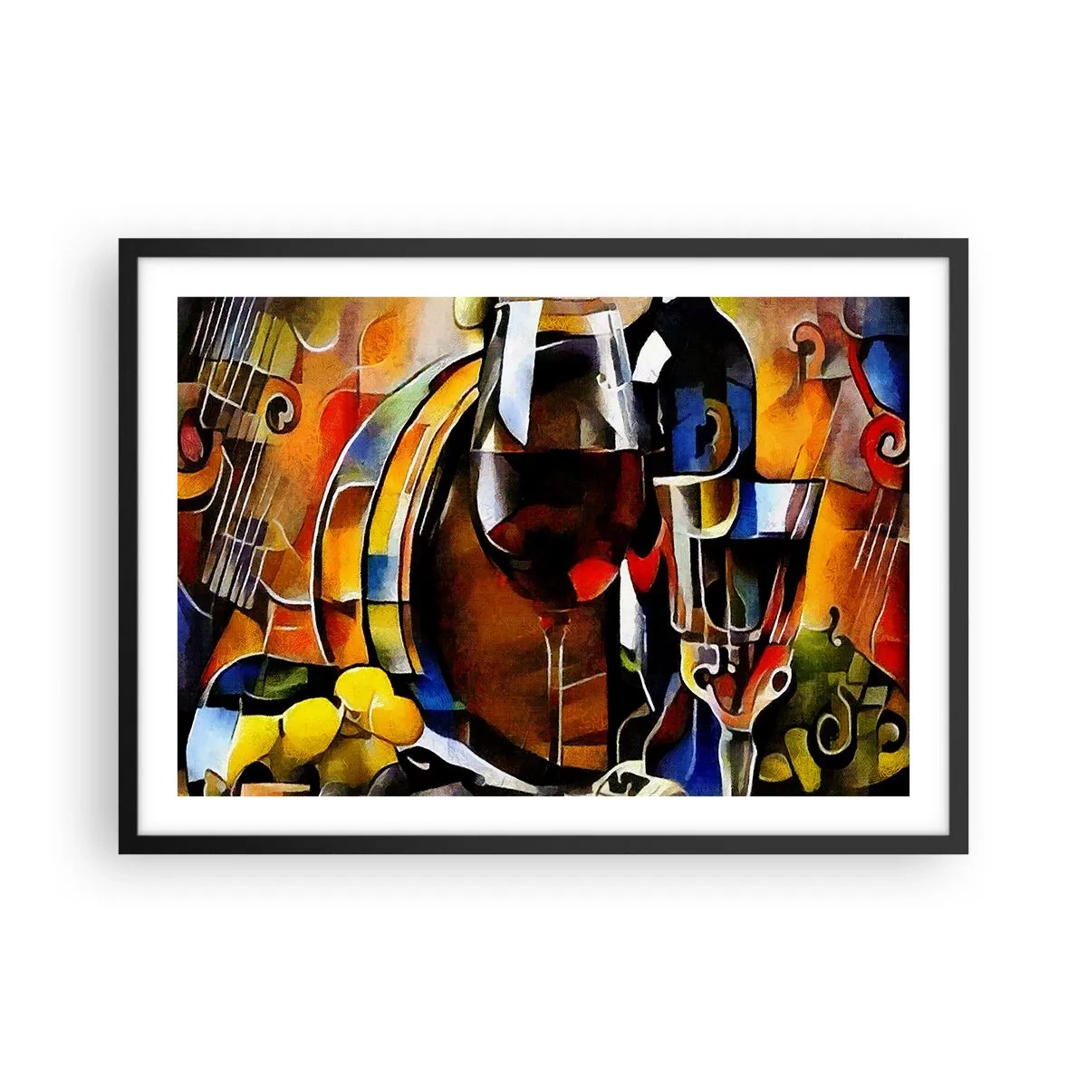 Poster in een zwarte lijst - En de wereld krijgt kleuren - 70x50 cm