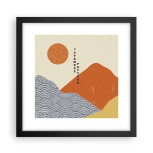 Poster in een zwarte lijst - In de Japanse spirit - 30x30 cm