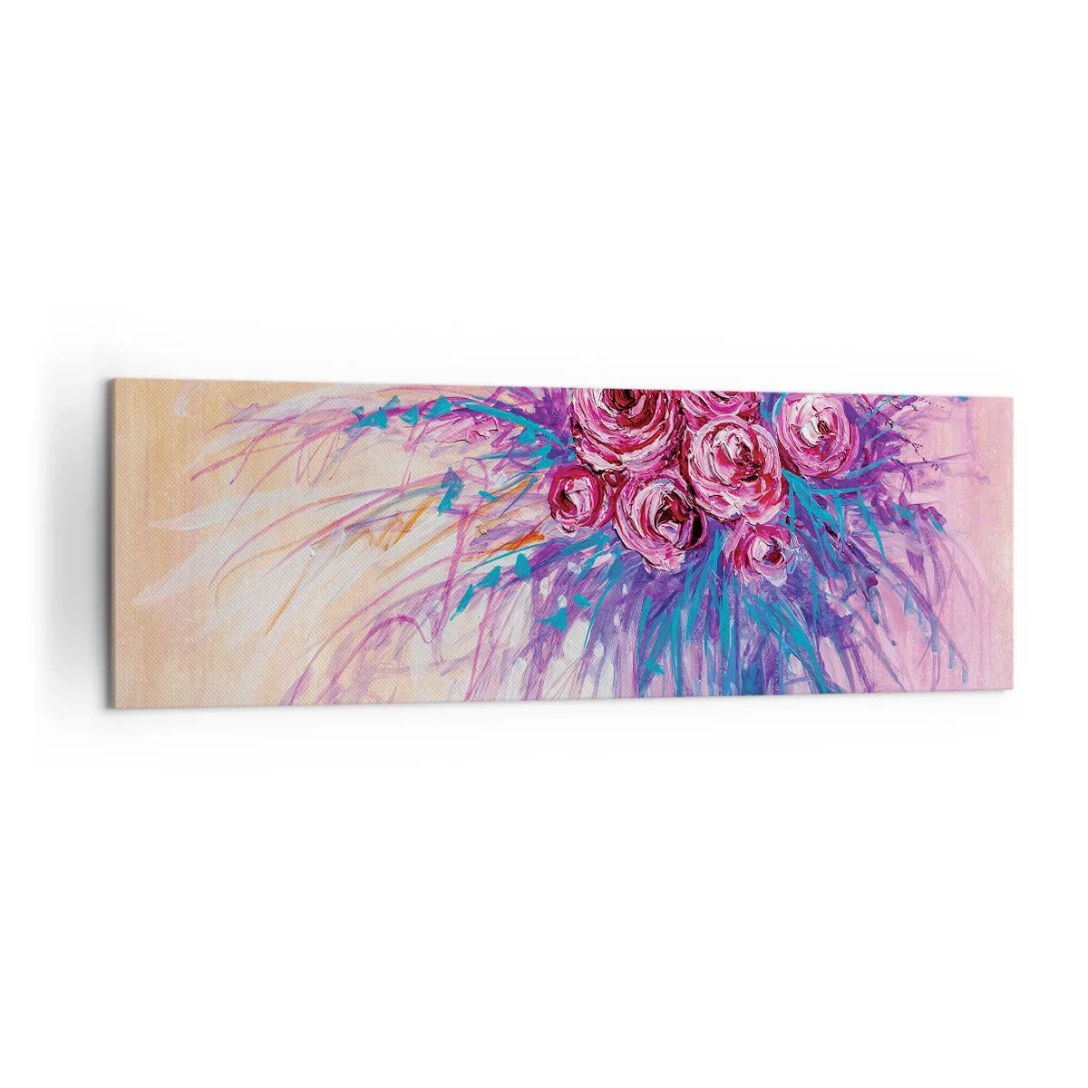 Schilderen op canvas - Rozenfontein - 160x50 cm