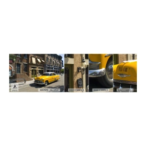 Fotobehang Monster Zelfklevend Deluxe Sticker - Lang geleden in Amerika - Stad, Taxi, New York - 100x30 cm