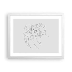 Poster in een witte lijst - Dezelfde regel - 50x40 cm