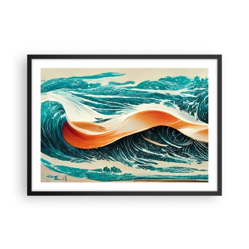 Poster in een zwarte lijst - De droom van elke surfer - 70x50 cm