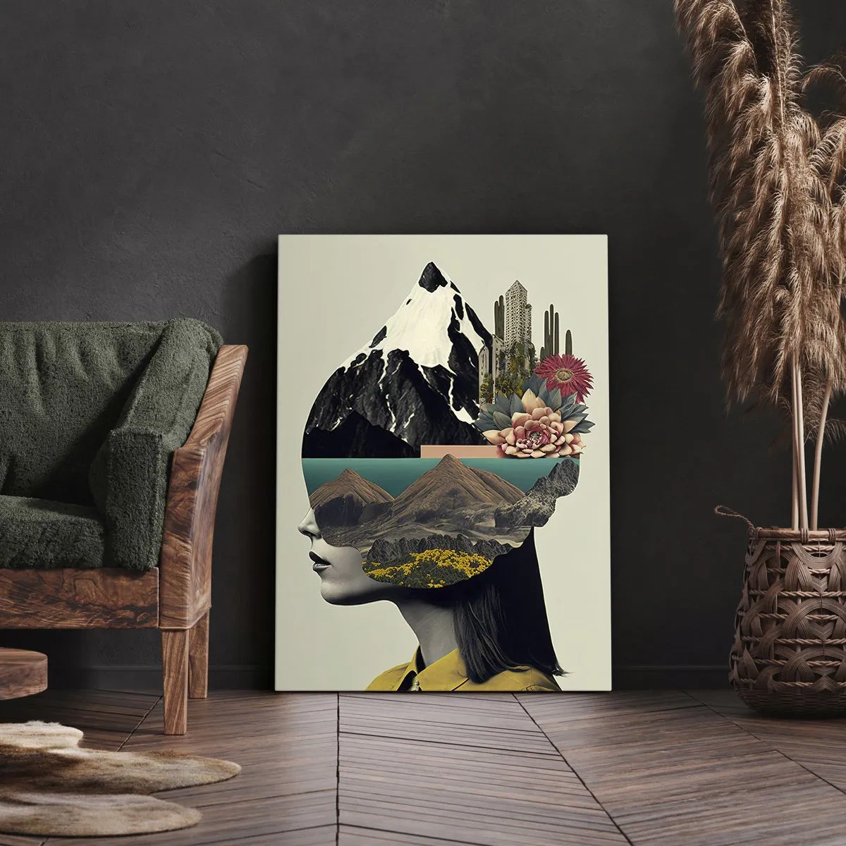 Schilderen op canvas - Vrouw – altijd een mysterie - 50x70 cm