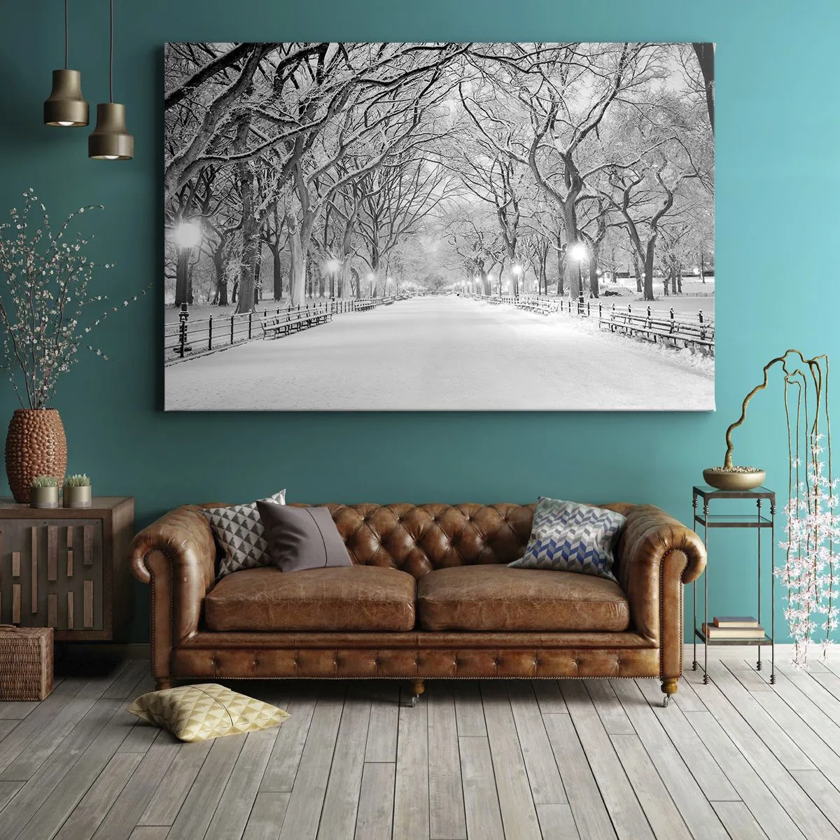Schilderen op canvas - Vier seizoenen - winter - 120x80 cm