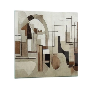 Schilderen op glas - Stadslandschap 2.0 - 30x30 cm
