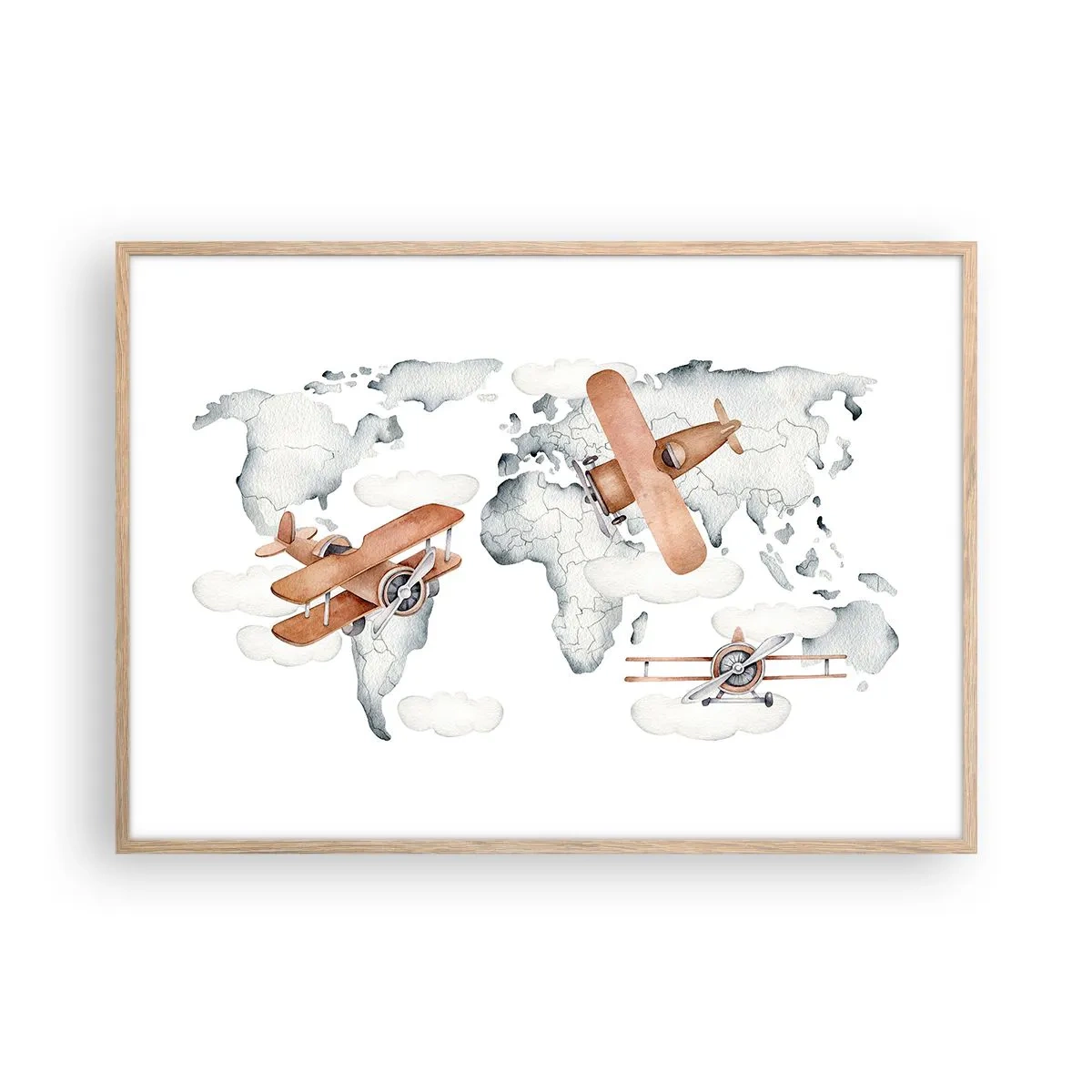 Een poster in een licht eiken lijst - In een pioniersgeest - 100x70 cm