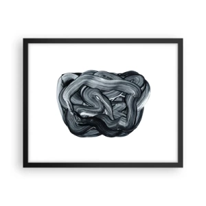 Poster in een zwarte lijst - Het is niet zo eenvoudig - 50x40 cm