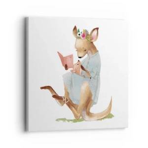 Schilderen op canvas - Lees me voor mama - 30x30 cm