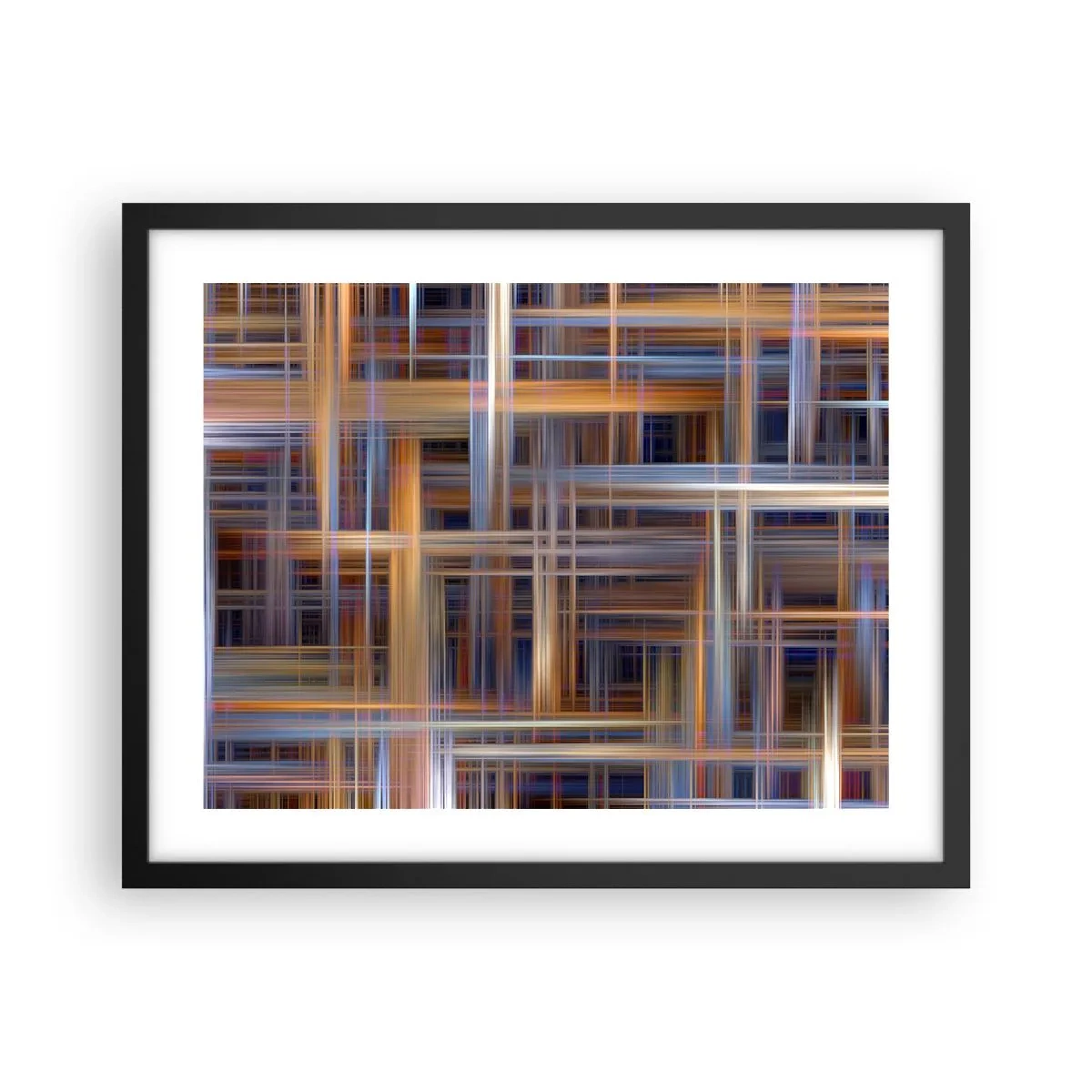 Poster in een zwarte lijst - Geweven van licht - 50x40 cm