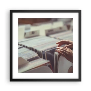 Poster in een zwarte lijst - Op zoek naar emoties - 40x40 cm