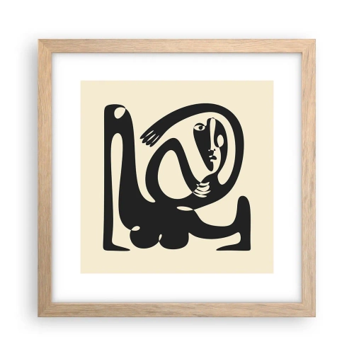 Een poster in een licht eiken lijst - Bijna Picasso - 30x30 cm