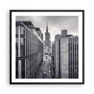 Poster in een zwarte lijst - Warschau vallei - 60x60 cm