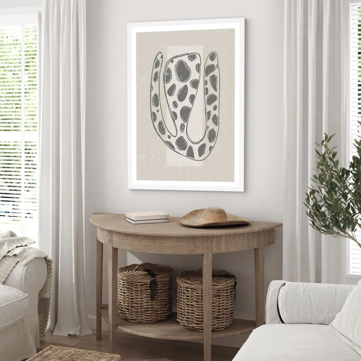Poster in een witte lijst - Een vreemd wezen - 40x50 cm