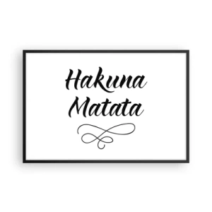 Poster in een zwarte lijst - Beste advies - 91x61 cm