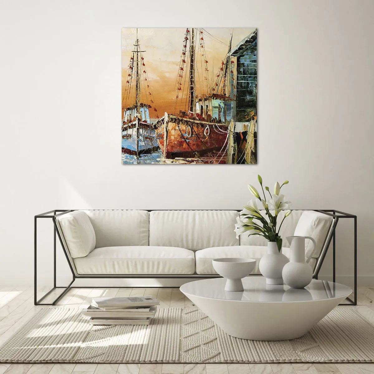 Schilderen op glas - Een vreedzame terugkeer - 40x40 cm