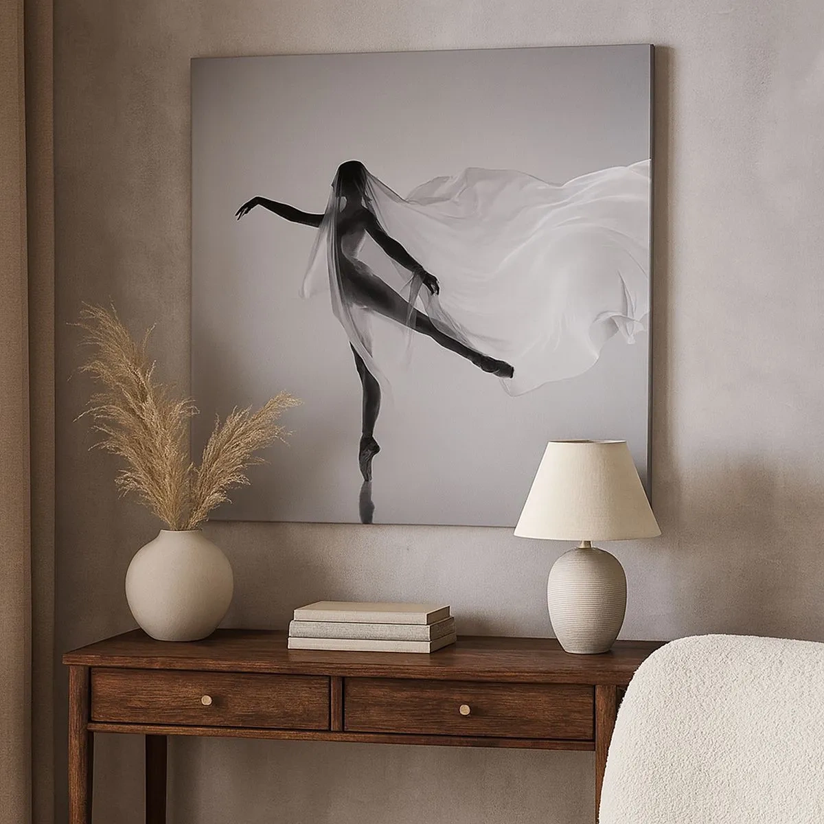 Schilderen op canvas - Lichtheid en gratie - 30x30 cm