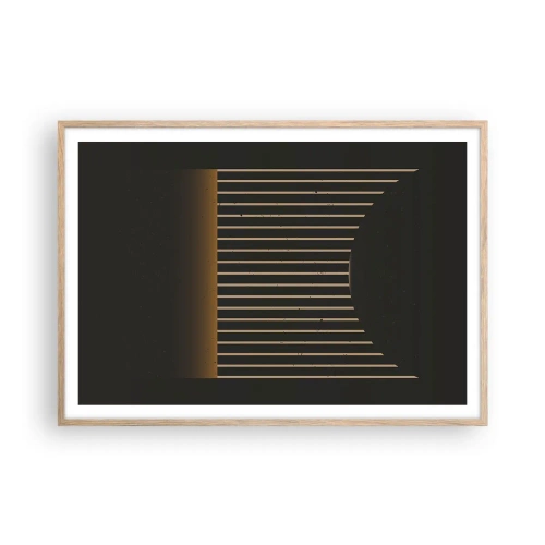 Een poster in een licht eiken lijst - Verken de duisternis - 100x70 cm