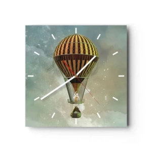 Wandklok - Klok - Baanbrekende vluchten - 40x40 cm