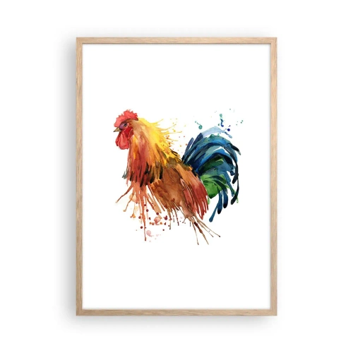 Een poster in een licht eiken lijst - Koninklijk gewaad, koninklijke trots - 50x70 cm