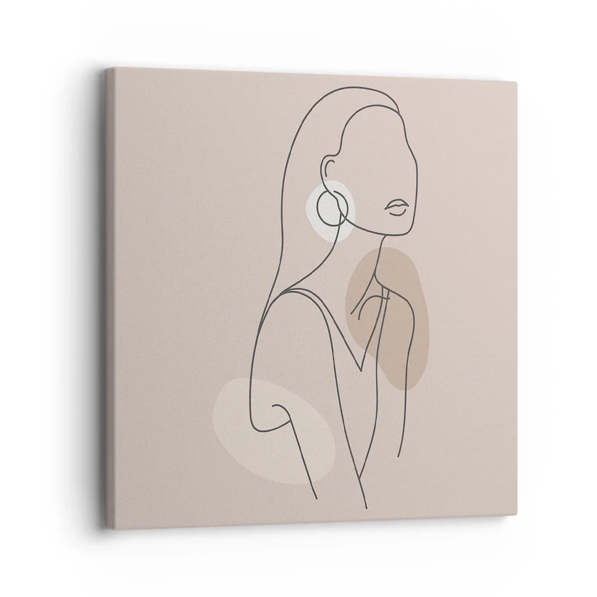 Schilderen op canvas - meisjesachtig icoon - 30x30 cm