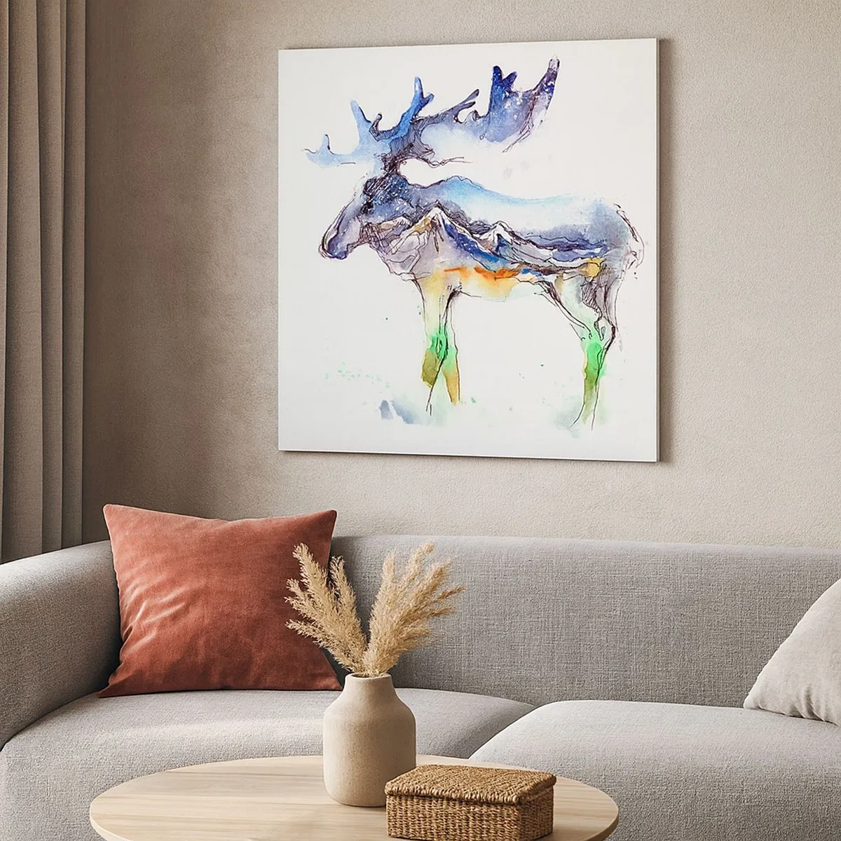 Schilderen op canvas - De held van een winters verhaal - 30x30 cm