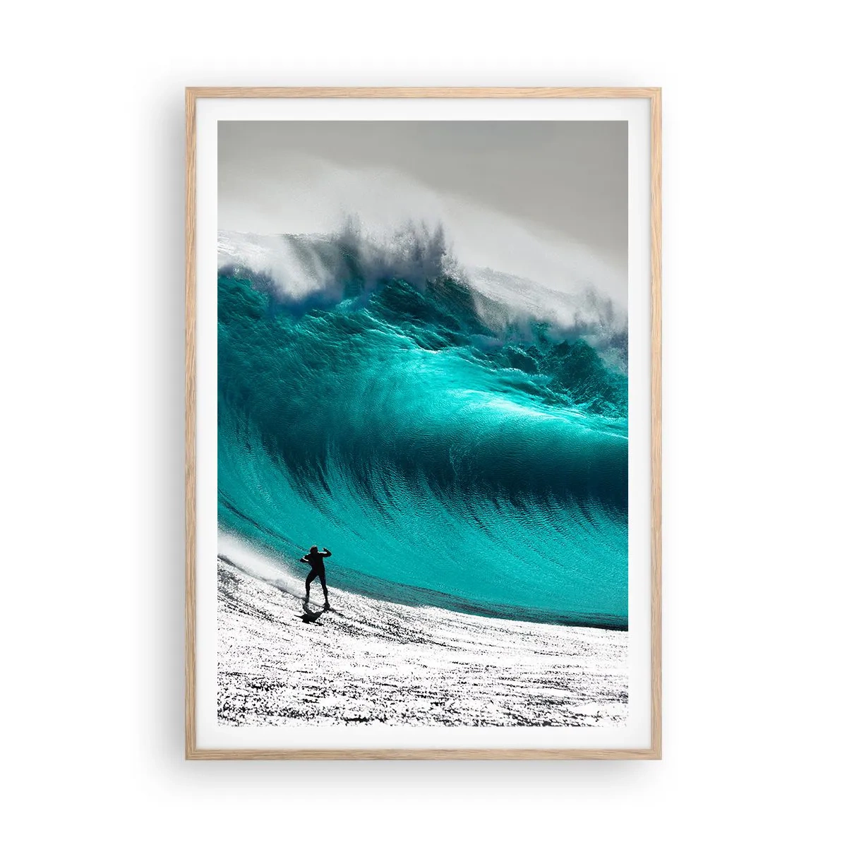 Een poster in een licht eiken lijst - Uitdaging aanvaard - 70x100 cm