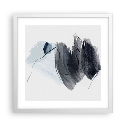 Poster in een witte lijst - Intensiteit en beweging - 40x40 cm
