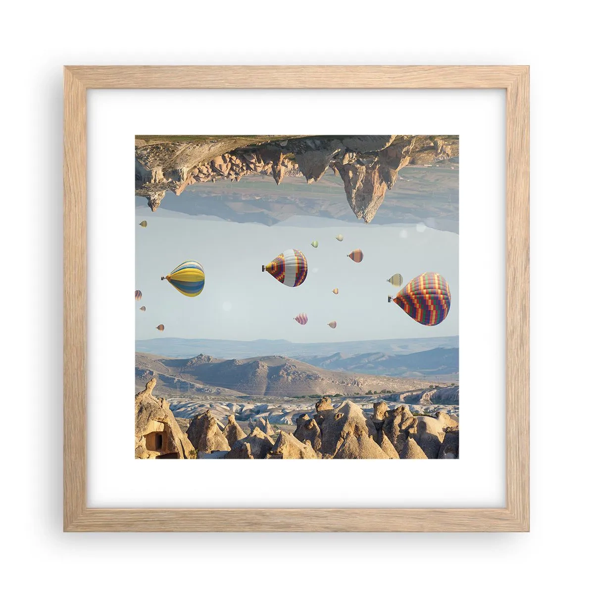 Een poster in een licht eiken lijst - Alles is hier mogelijk - 30x30 cm