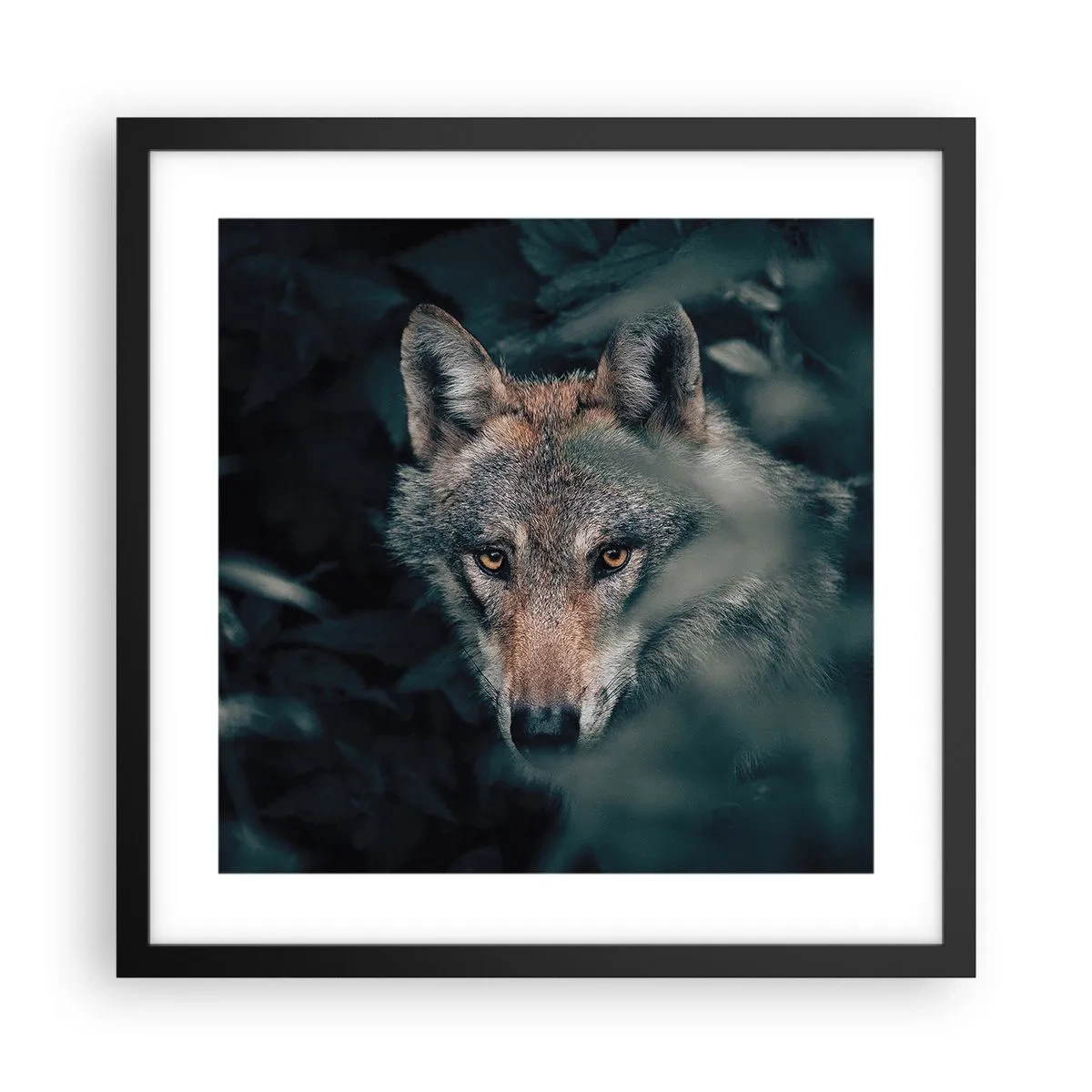 Poster in een zwarte lijst - Jager - 40x40 cm