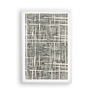 Poster in een witte lijst - Geweven compositie - 61x91 cm