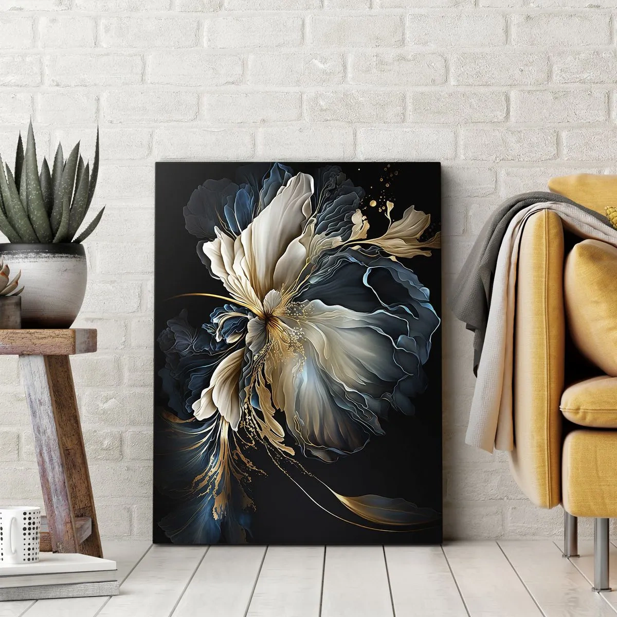 Schilderen op canvas - Sprookjesachtige varenbloem - 45x80 cm
