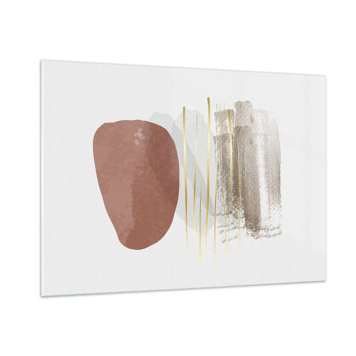 Schilderen op glas - Abstracte zuilengalerij - 100x70 cm