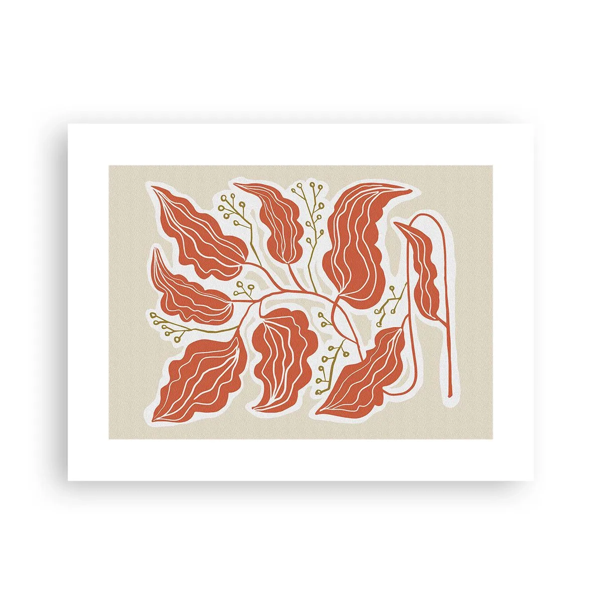 Poster - Folk en koraal - 40x30 cm