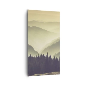 Schilderen op canvas - Achter de zeven bergen... - 65x120 cm