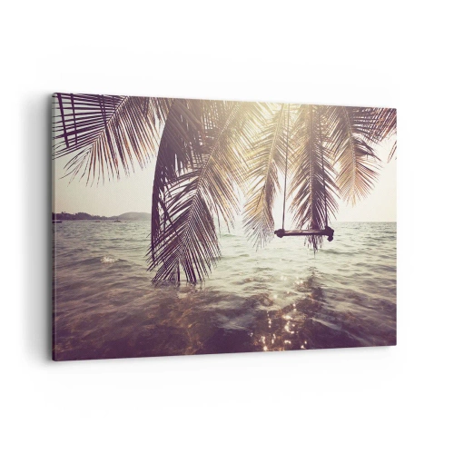 Schilderen op canvas - Je kunt naar believen in de wolken slingeren - 120x80 cm