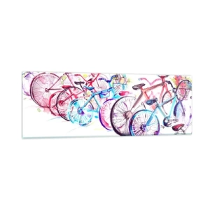 Schilderen op glas - Congres van de Antymoto-club - 90x30 cm
