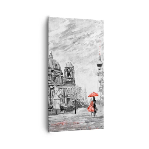 Schilderen op canvas - Berlijn bijeenkomst - 65x120 cm