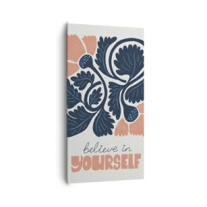 Schilderen op canvas - En jij bloeit ook - 65x120 cm