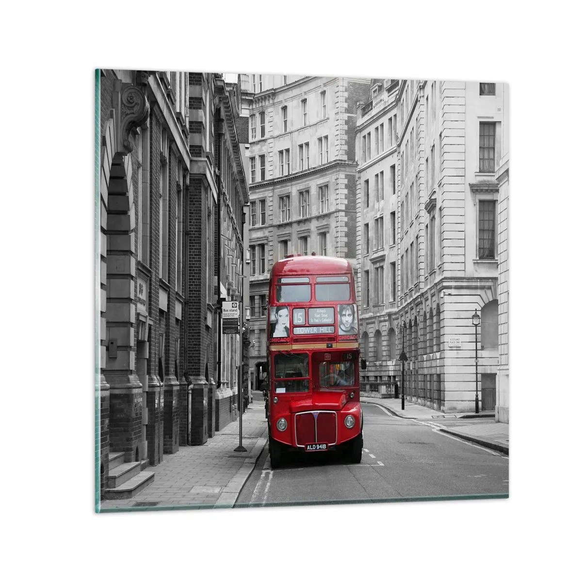 Schilderen op glas - Het dagelijkse leven hoeft niet grijs te zijn - 60x60 cm