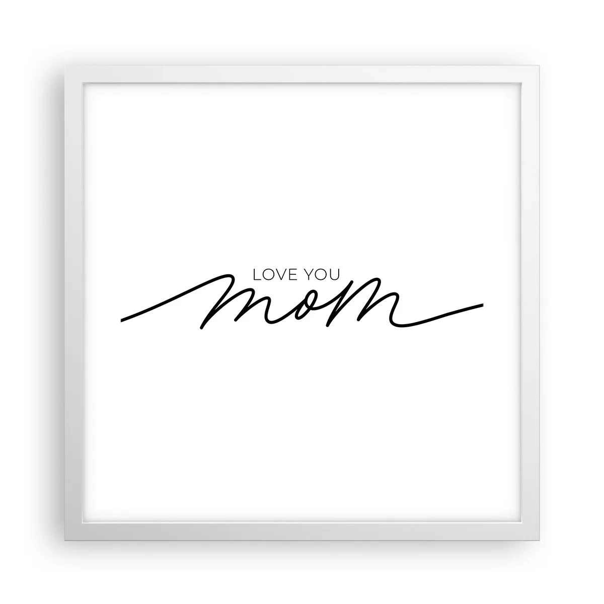 Poster in een witte lijst - Grote emotie - 40x40 cm