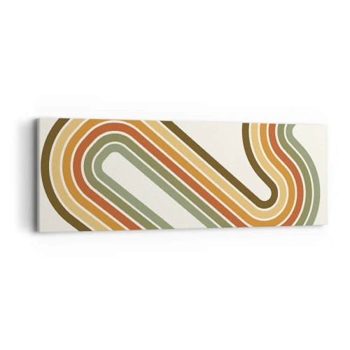 Schilderen op canvas - Zigzag naar het doel - 90x30 cm